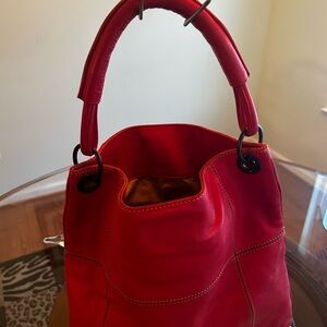 Bottega Veneta Red Leather Handbag